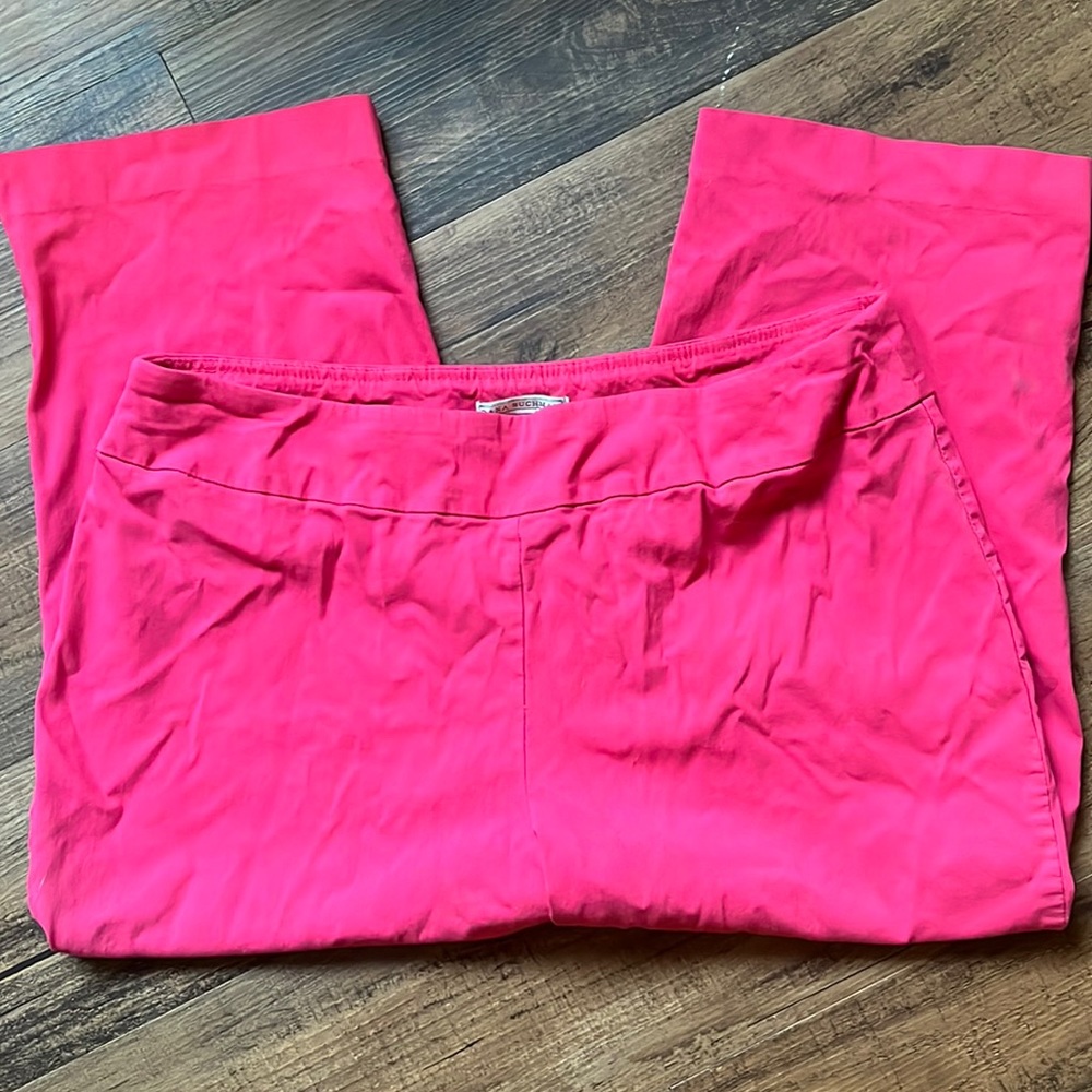 Hot Pink Pull on Dress Capris